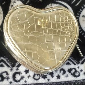 Cle De Pre Croc Embossed Makeup Bag